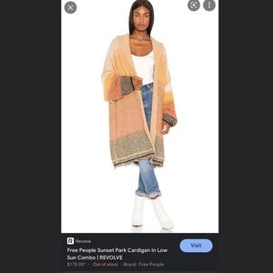 NWT Free People Sunset Park Cardigan